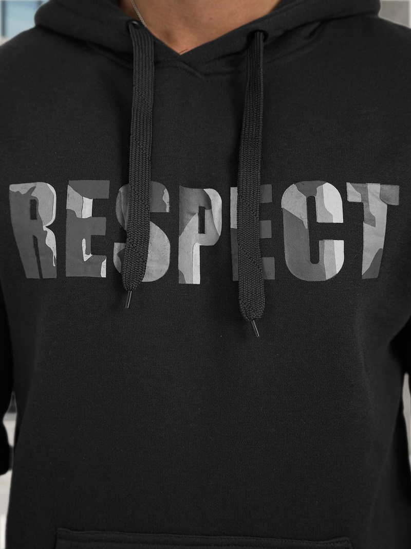 Men's Hoodie - Black OZONEE JS/8B1759/3