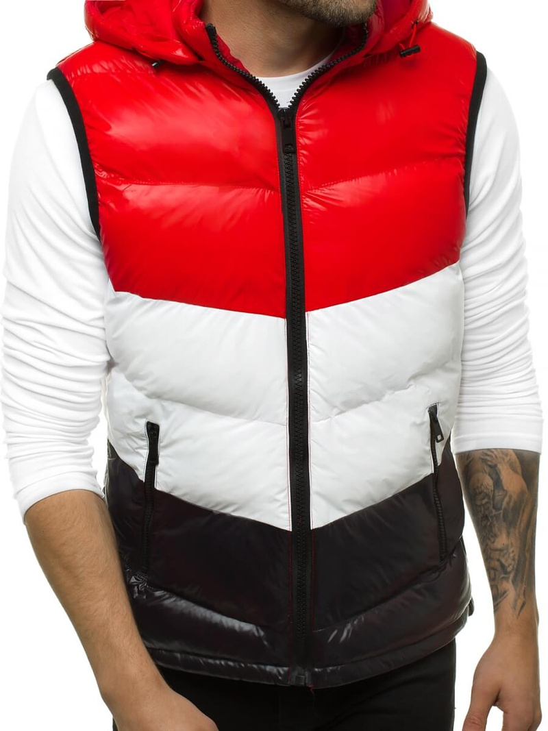 Men's Gilet - Red OZONEE N/6501