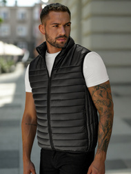 Men's gilet - black OZONEE JS/16M9298/392B