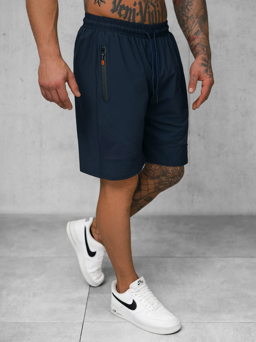 Men's sports shorts - navy blue OZONEE JS/12K1801/25