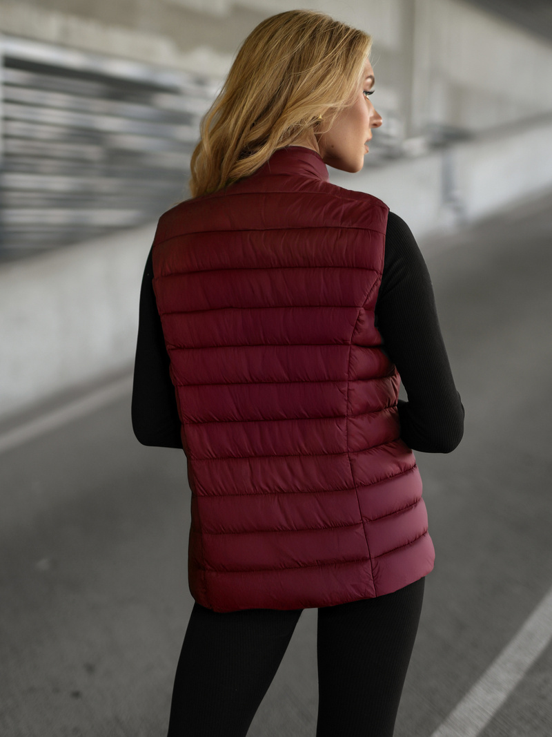 Women's Gilet - Burgundy OZONEE JS/11Z8223