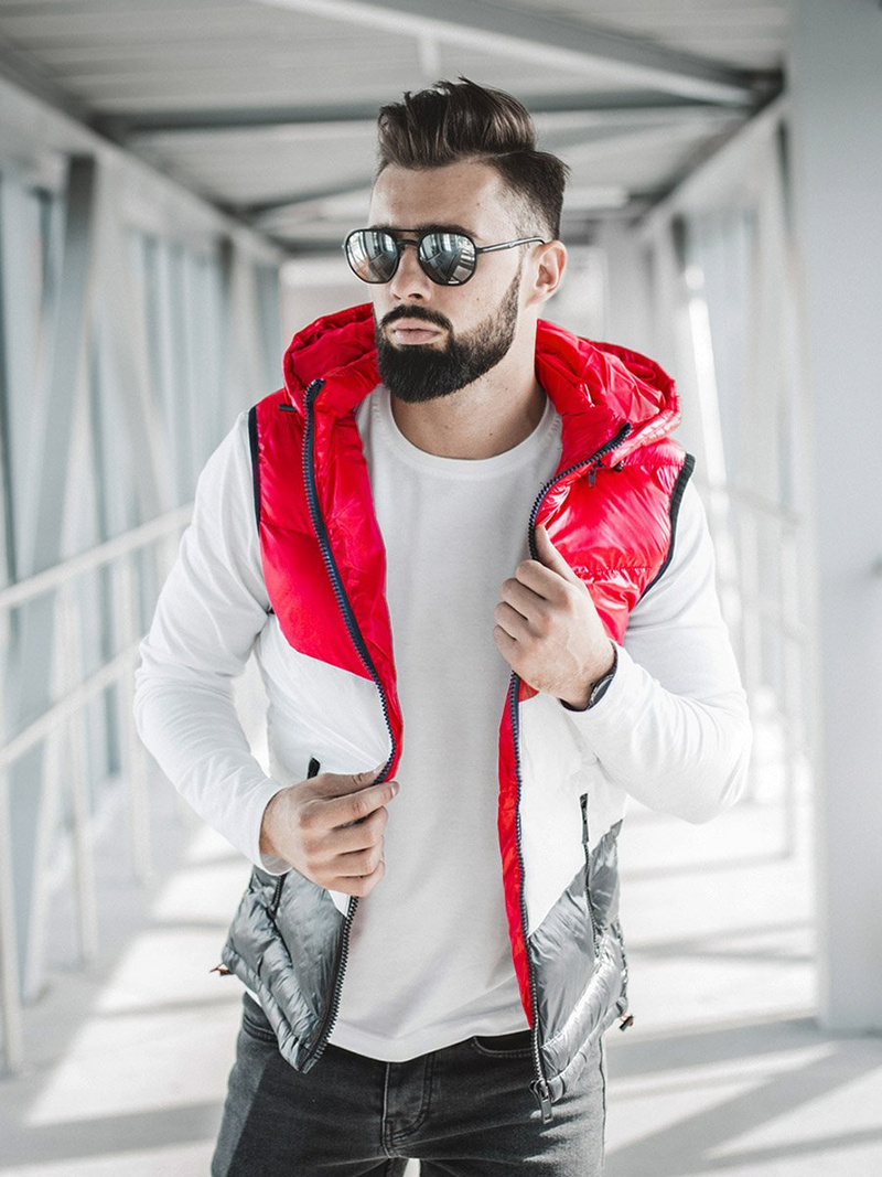 Men's Gilet - Red OZONEE N/6501
