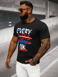 Men's T-shirt - Black OZONEE O/8T1266/3