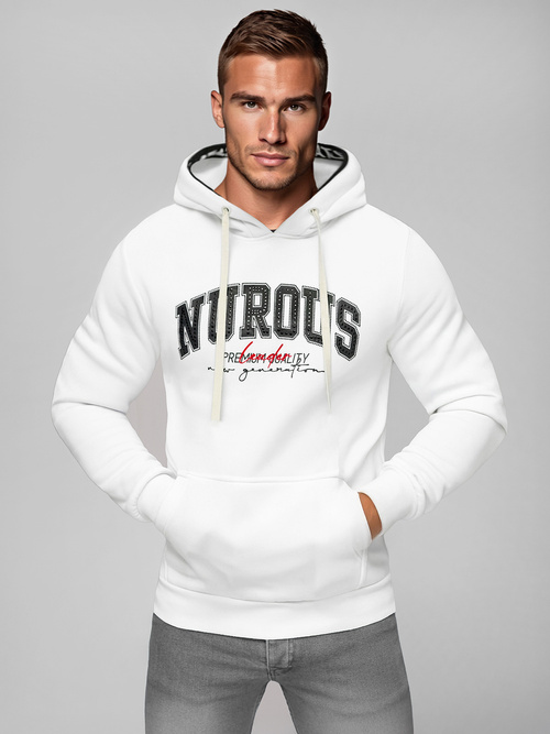 Men's Hoodie - White OZONEE O/TT30510