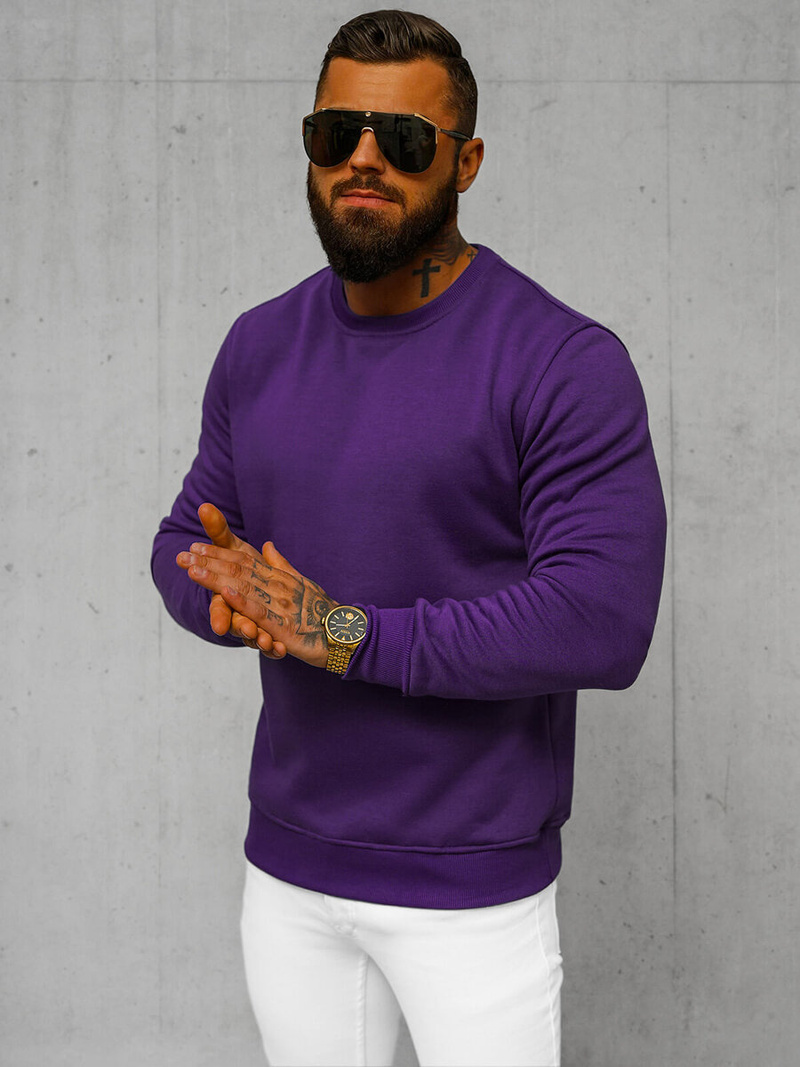 Men's Sweatshirt - Violet OZONEE JS/2001-10Z