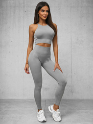 Two-Piece Tracksuit Set Grey OZONEE O/YJS7714