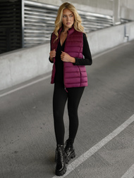 Women's Gilet - Burgundy OZONEE JS/11Z8223