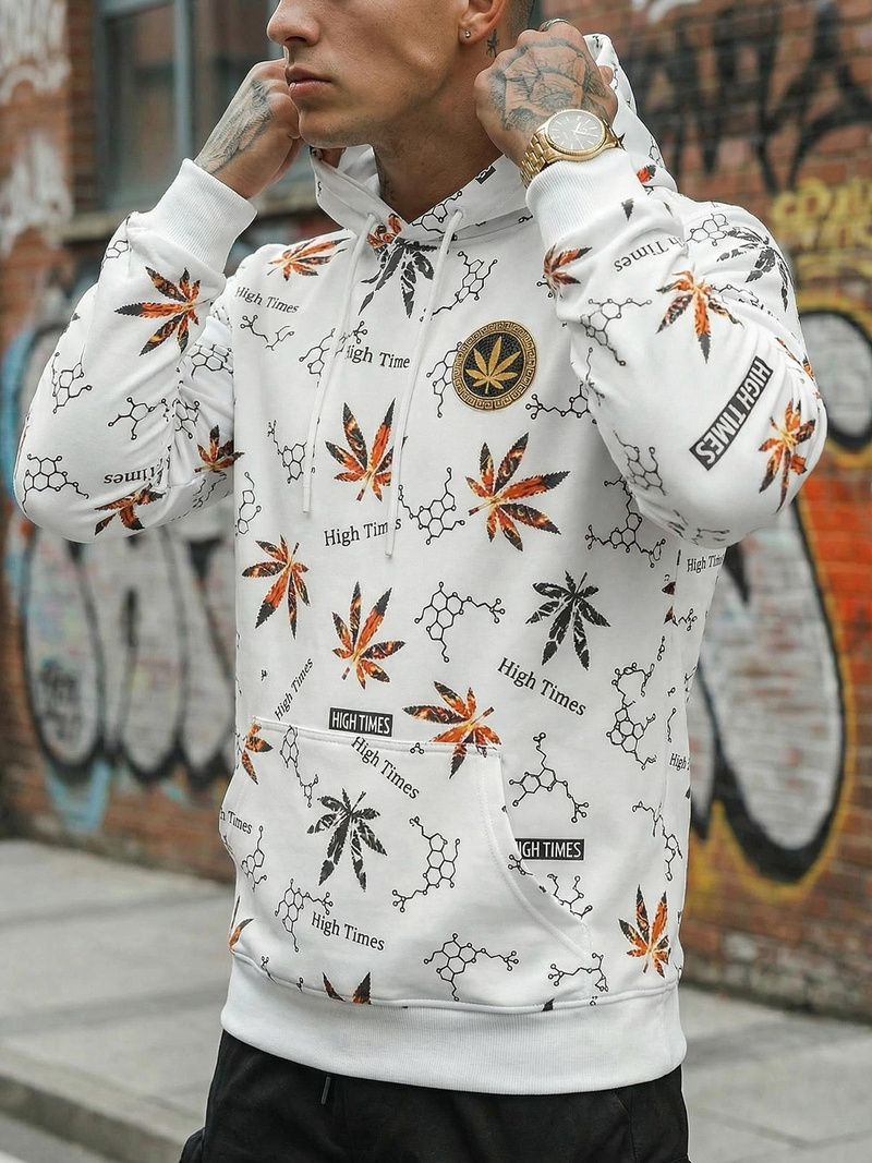 Men's Hoodie - White OZONEE O/B266Z