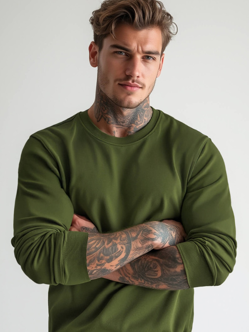 Men's Sweatshirt - Khaki OZONEE JS/2001-10Z