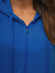 Women's Hoodie - cornflower blue OZONEE JS/W03/65Z