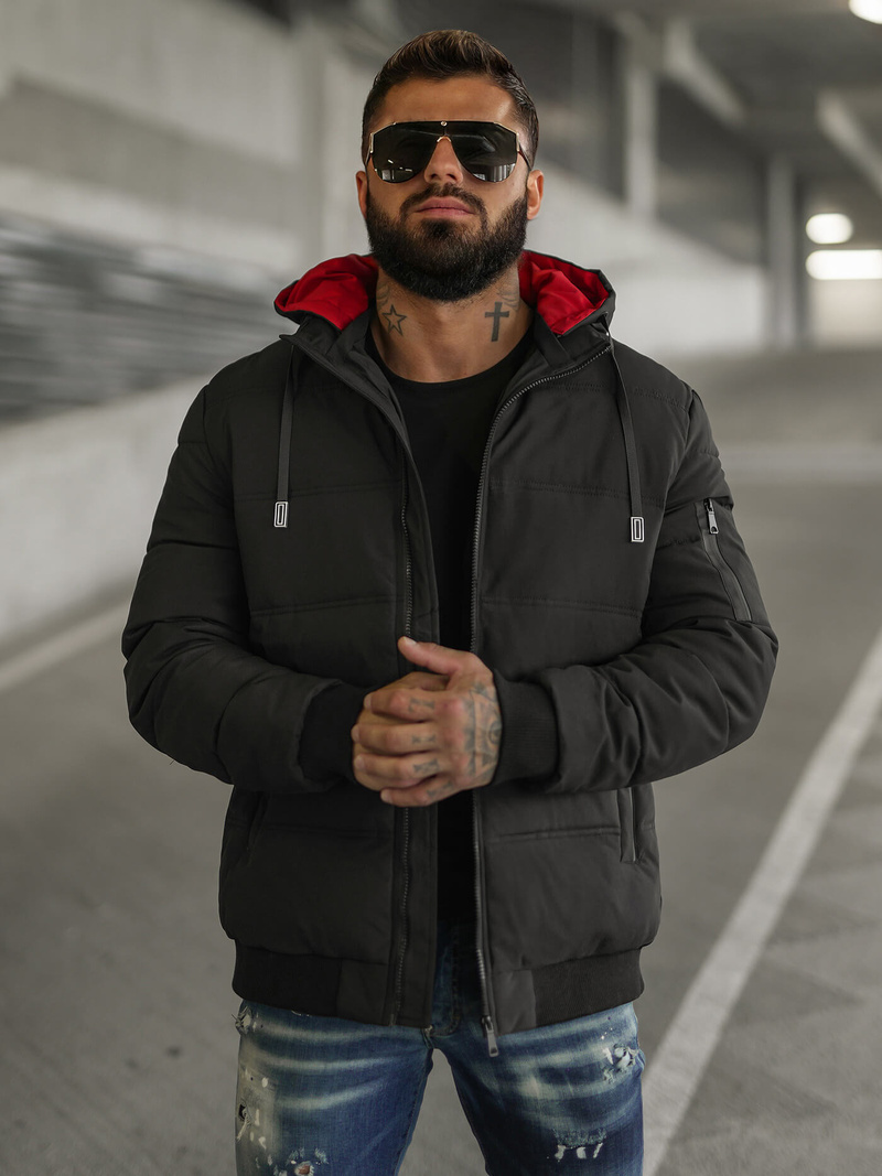 Men's Jacket - Black OZONEE JS/31M5003Z