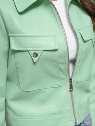 Women's Leather Jacket Mint OZONEE O/G117