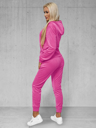 Women's Velour Tracksuit Set - Dark Pink OZONEE JS/8C1176/19
