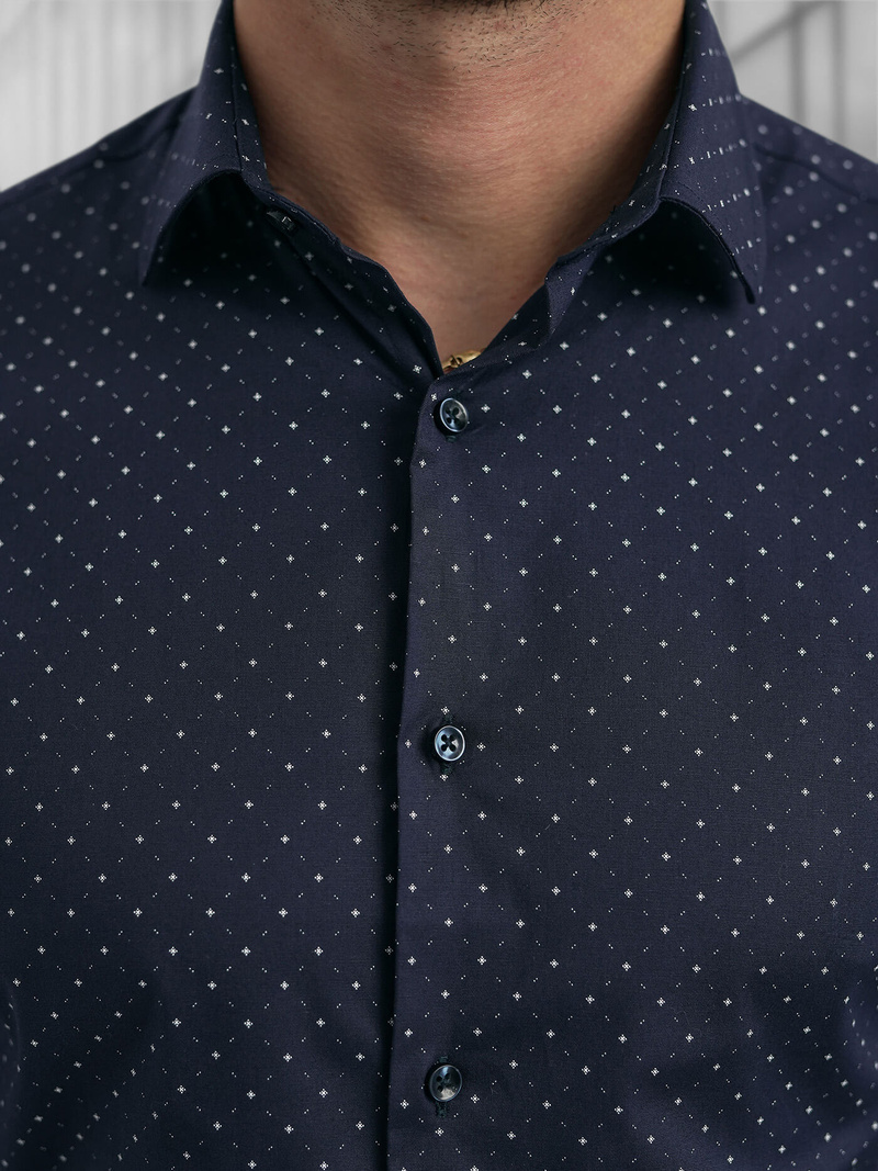 Men's Shirt - Navy Blue OZONEE V/V183Z