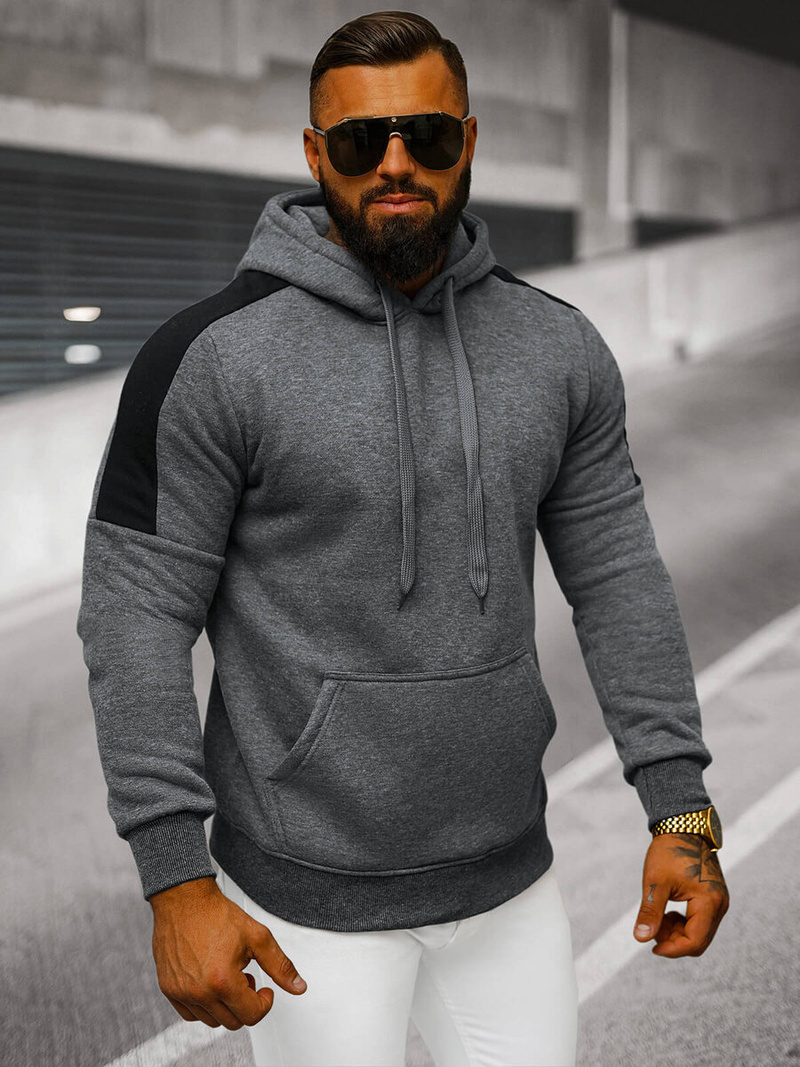 Men's Hoodie - Dark Grey OZONEE JS/8B1311/5