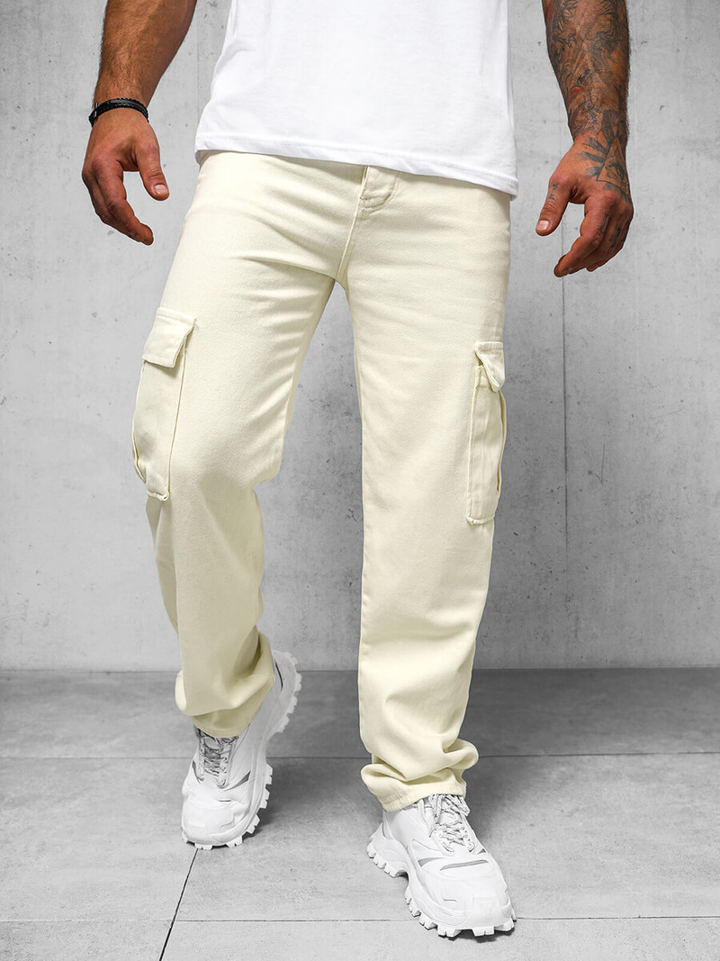 Men's Trousers - Ecru OZONEE DO/4001