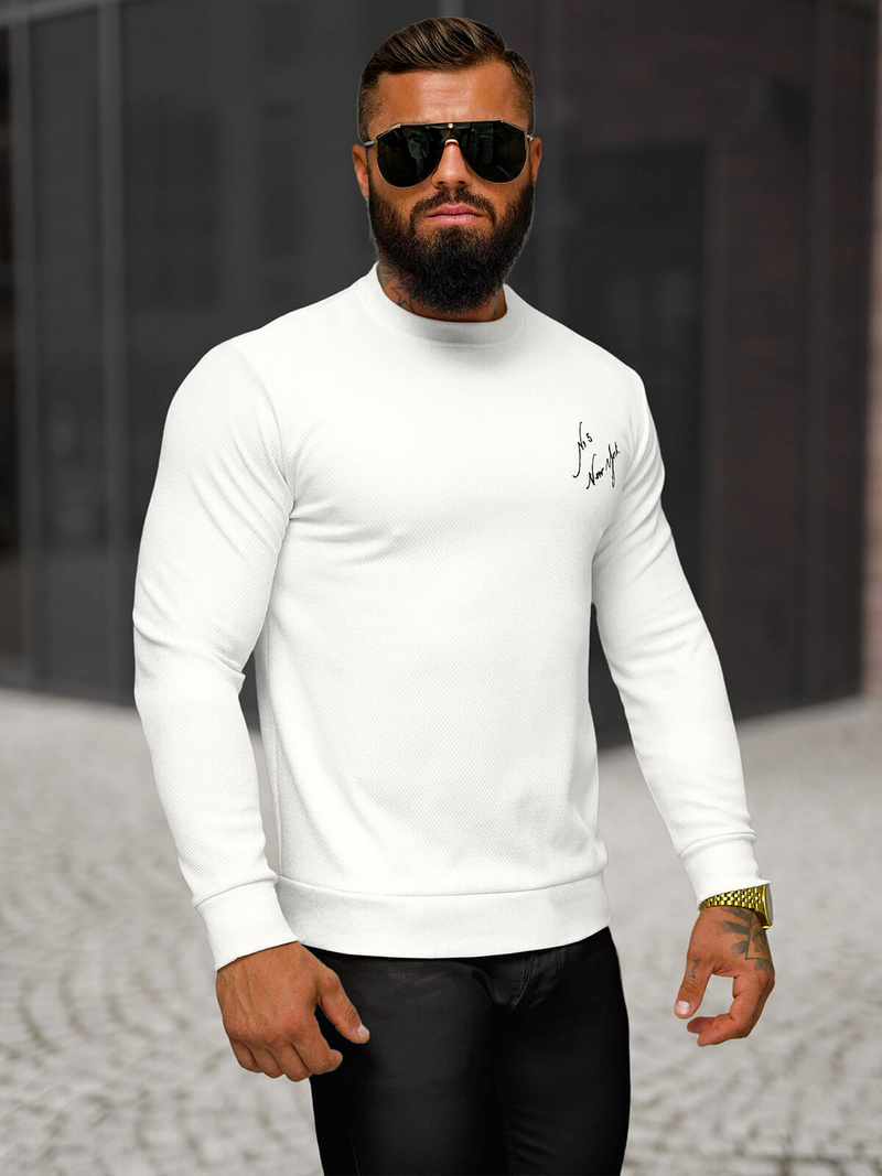 Men's Sweatshirt - White OZONEE O/P2031