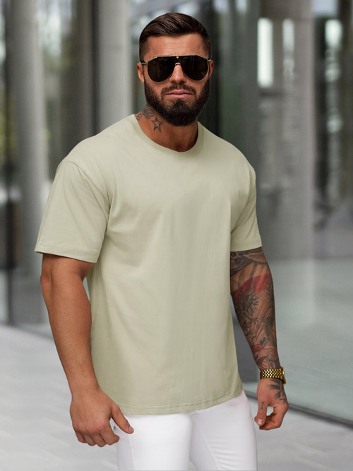 Men's T-shirt - Beige OZONEE JS/67T1298/2