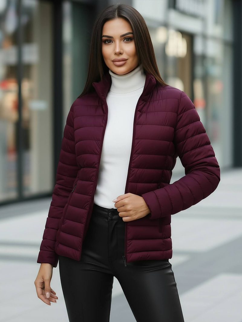 Women's Jacket - Dark Burgundy OZONEE JS/16M9109/01Z