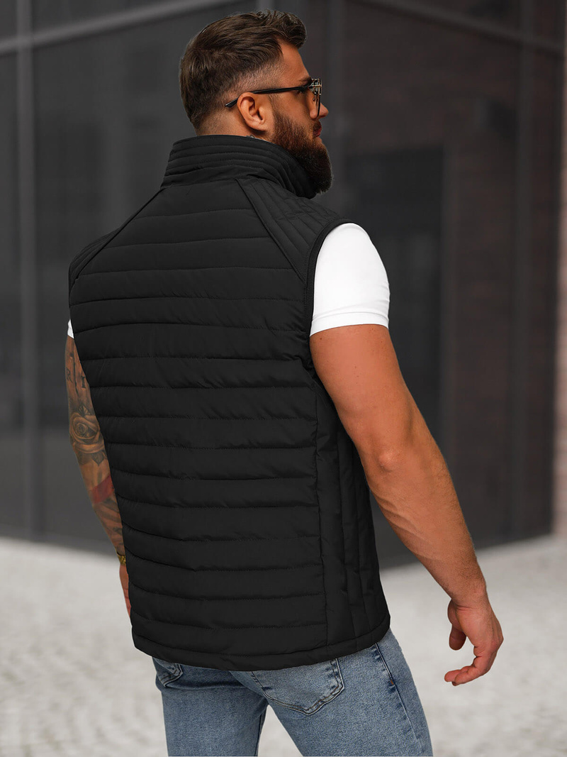 Men's gilet - black OZONEE JS/31M5063/392