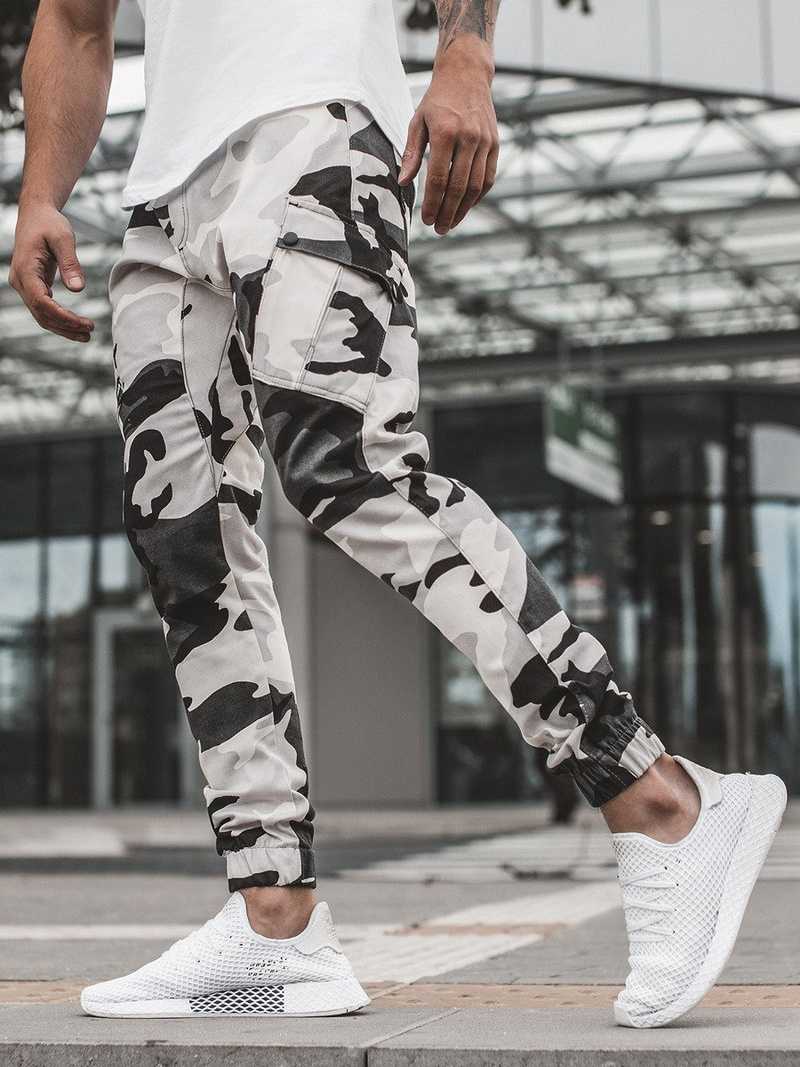 Men's Joggers - Black-White OZONEE A/0853