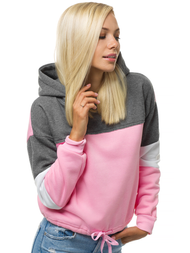 Women Hoodie - Pink OZONEE JS/KSW2017