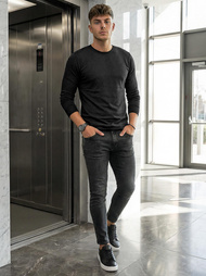 Men's Jeans - Black OZONEE O/JK2918Z