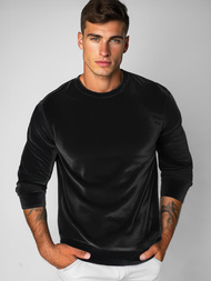 Men's Velour Sweatshirt - Black OZONEE JS/8B1166/3