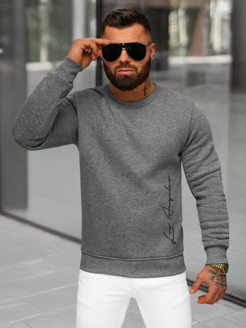 Men's Sweatshirt - Dark Grey OZONEE JS/8B1357/5