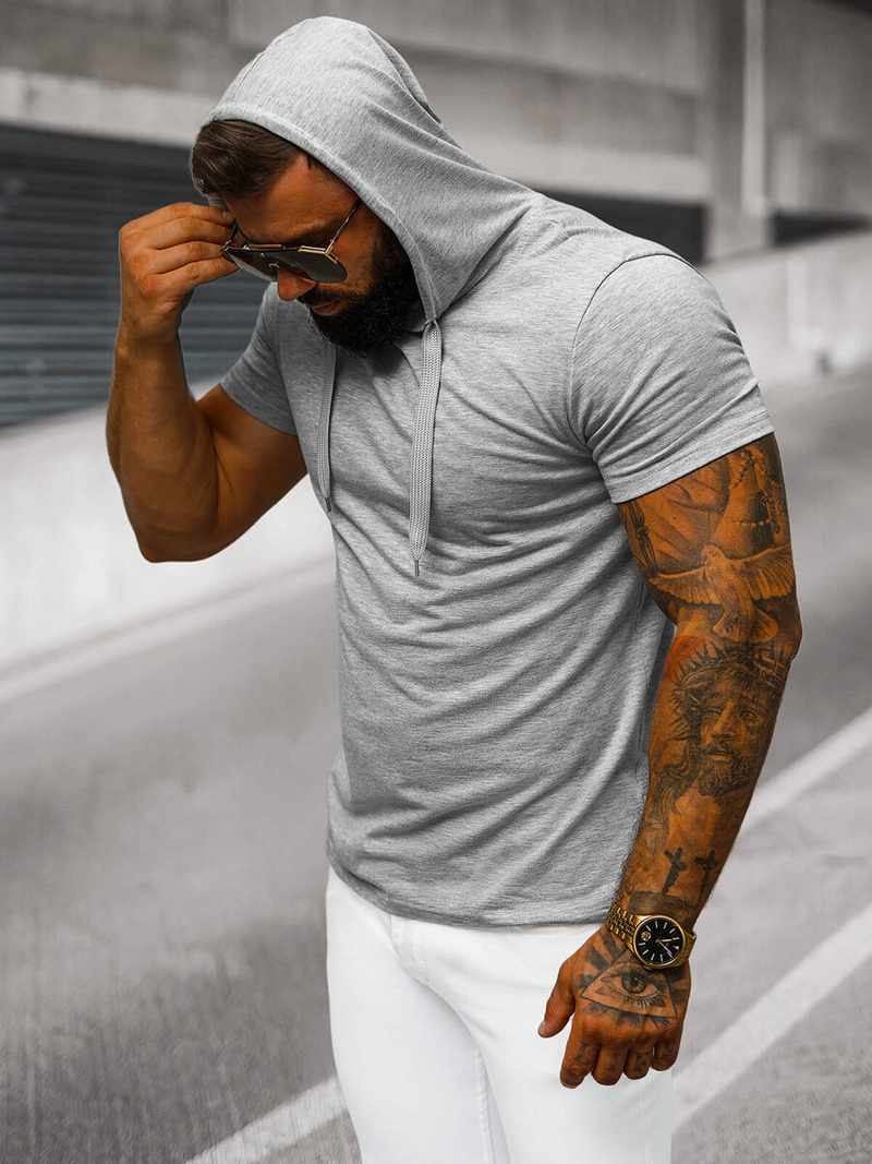 Men's T-shirt - Grey OZONEE JS/8T89/2