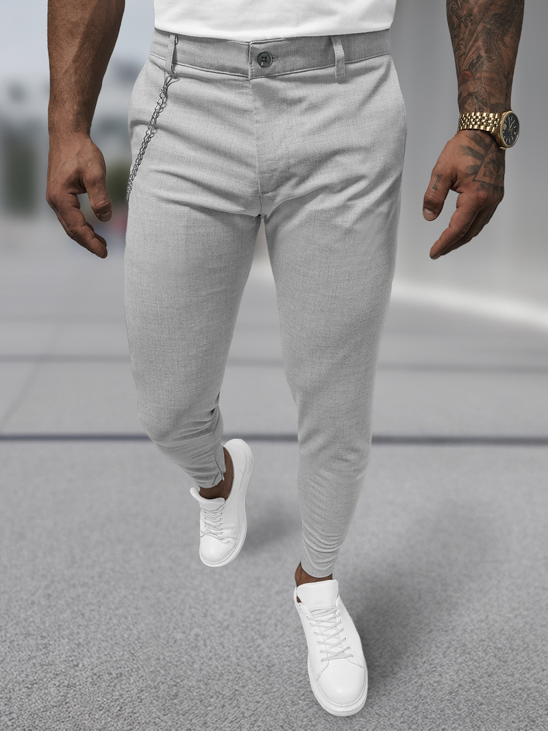 Men's Chinos - Grey OZONEE DJ/3300