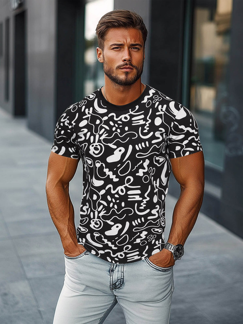 Men's T-shirt - Black OZONEE JS/8T1205/3Z