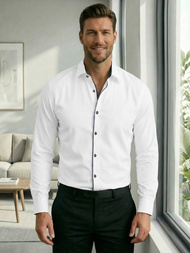 Men's Shirt - White OZONEE V/V190