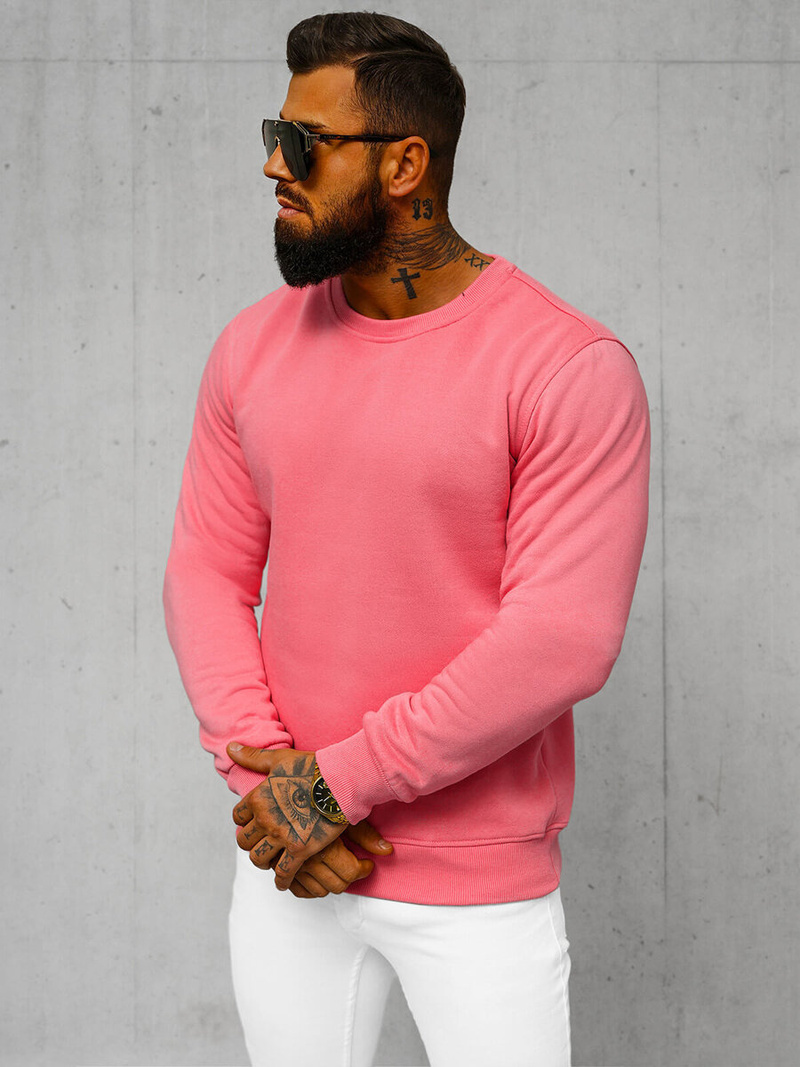 Men's Sweatshirt - Pink OZONEE JS/2001-10Z