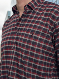 Men's Shirt - Burgundy OZONEE V/V176Z