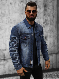 Men's Denim Jacket Dark Blue OZONEE NB/MJ523BS