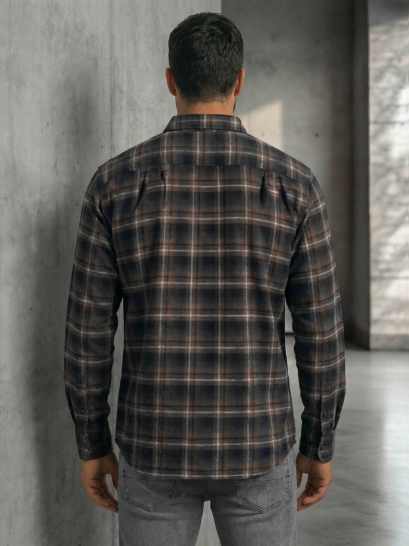 Men's Shirt - Navy Blue OZONEE V/V177Z