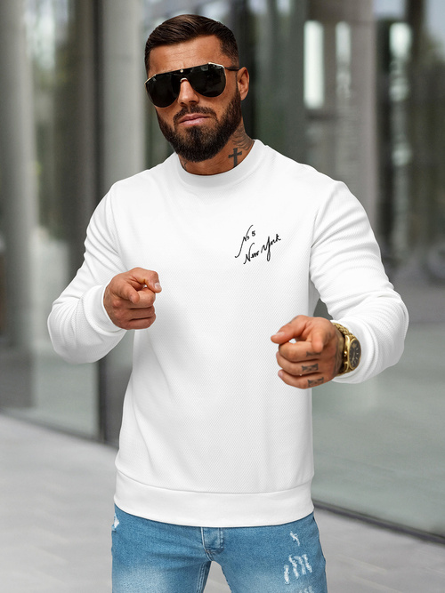 Men's Sweatshirt - White OZONEE O/P2031Z