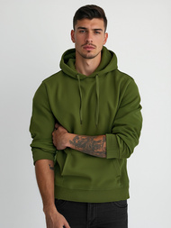 Men's Hoodie - Khaki OZONEE JS/2009Z 
