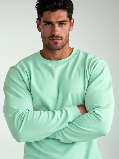 Men's Sweatshirt - Mint OZONEE JS/2001-10Z