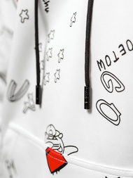 Men's Hoodie - White OZONEE JS/8B1223/1