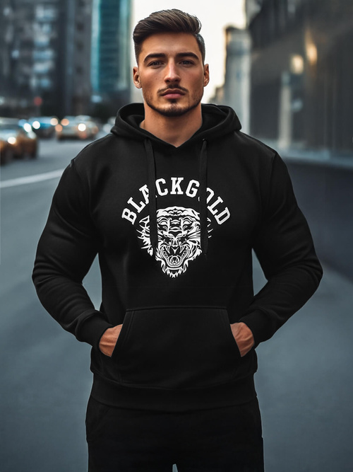 Men's Hoodie - Black OZONEE NB/MF2007Z