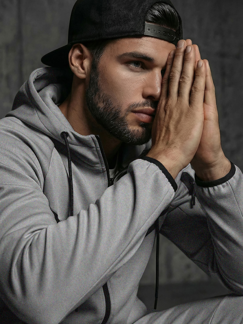 Men's Tracksuit - Grey OZONEE JS/8C1966/2