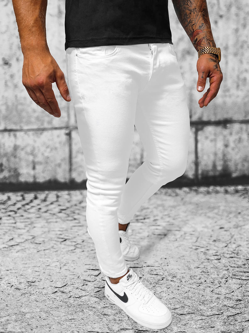 Men's Jeans - White OZONEE E/5348/01