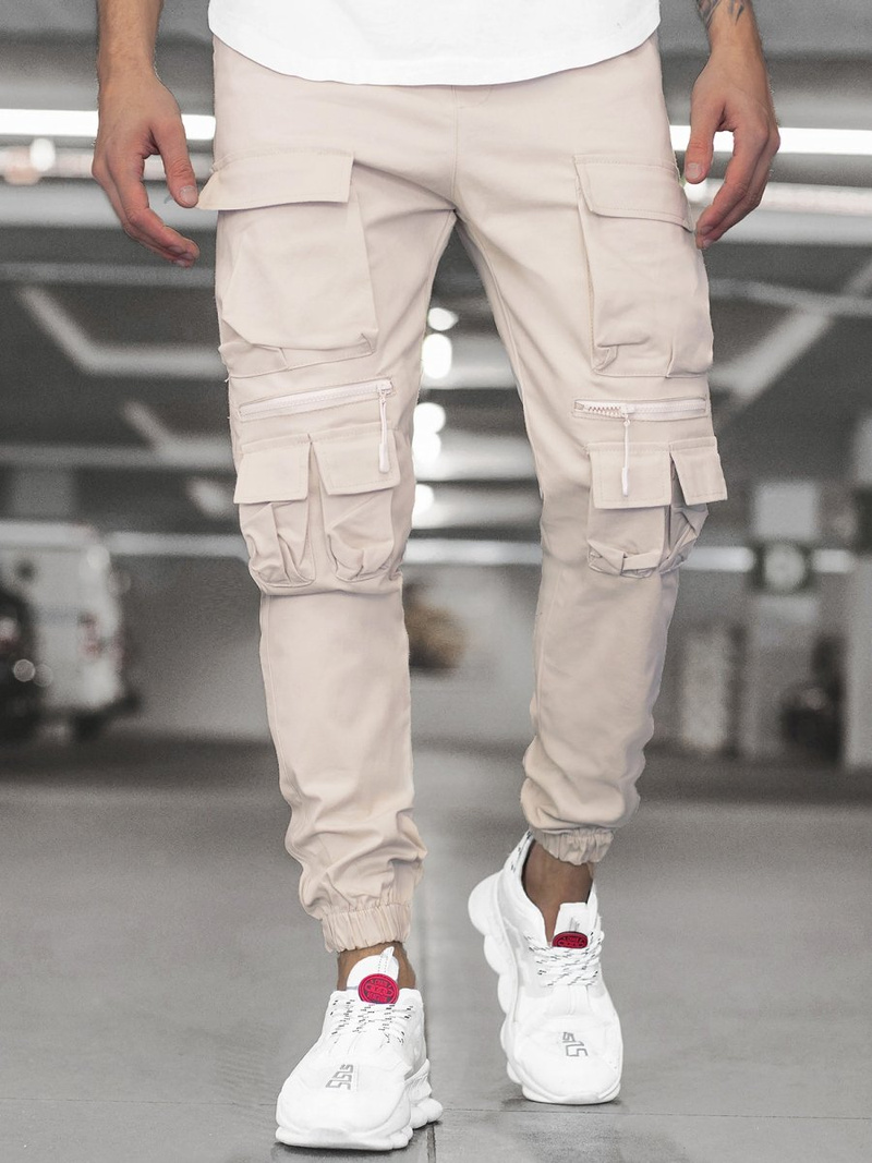 Men's Joggers - Ecru OZONEE MACH/5011
