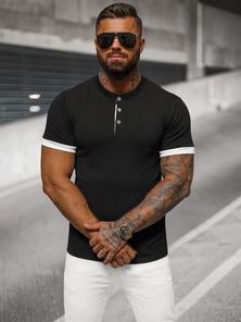 Men's T-shirt - Black OZONEE O/M011