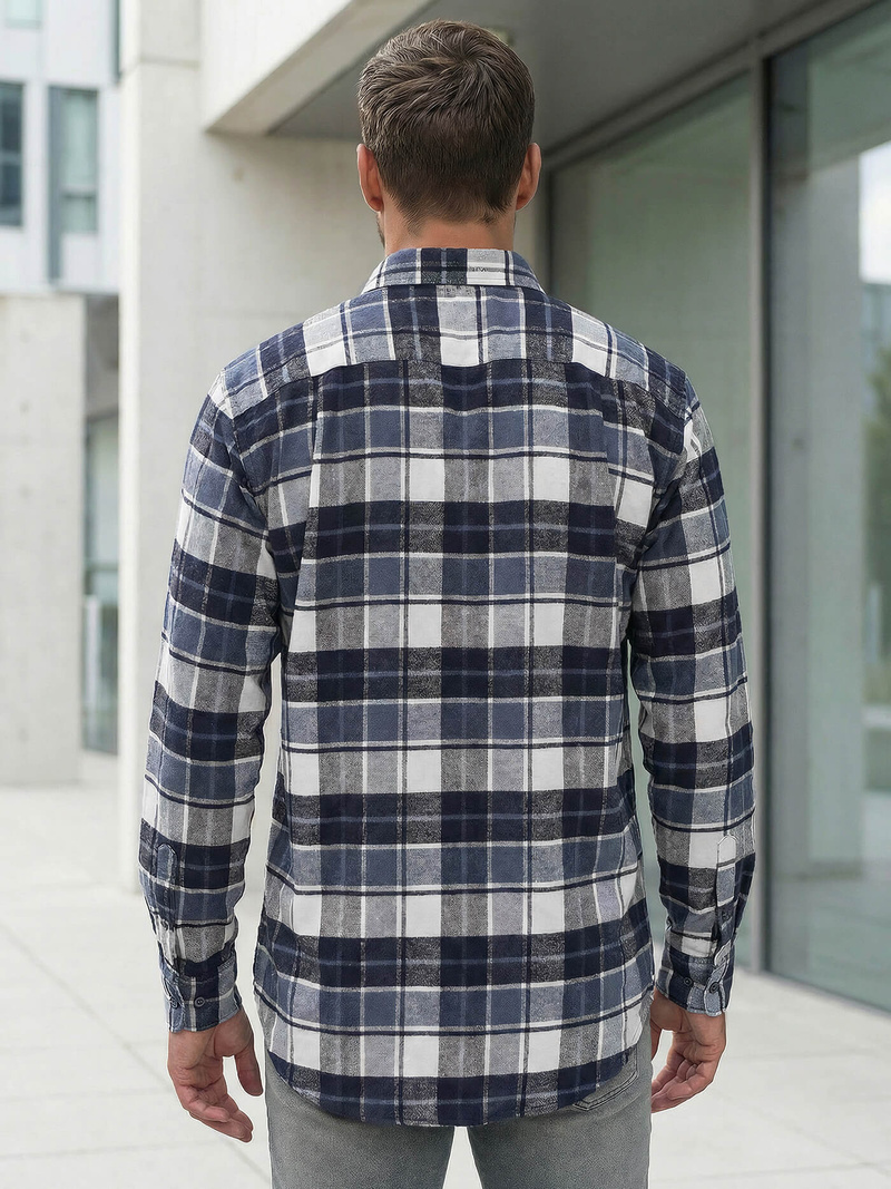 Men's Shirt - Navy Blue OZONEE V/V175Z