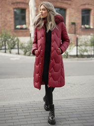 Women's Winter Jacket - Burgundy OZONEE JS/5M3229/1Z