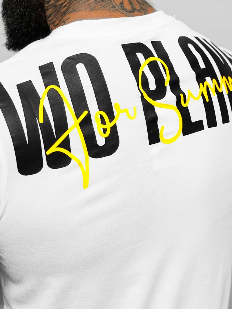 Men's T-shirt - White OZONEE O/T1277/1