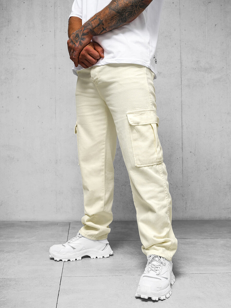 Men's Trousers - Ecru OZONEE DO/4001